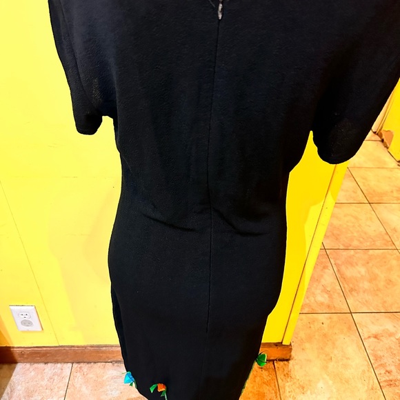 joseph ribkoff black midi dress - Picture 3 of 4